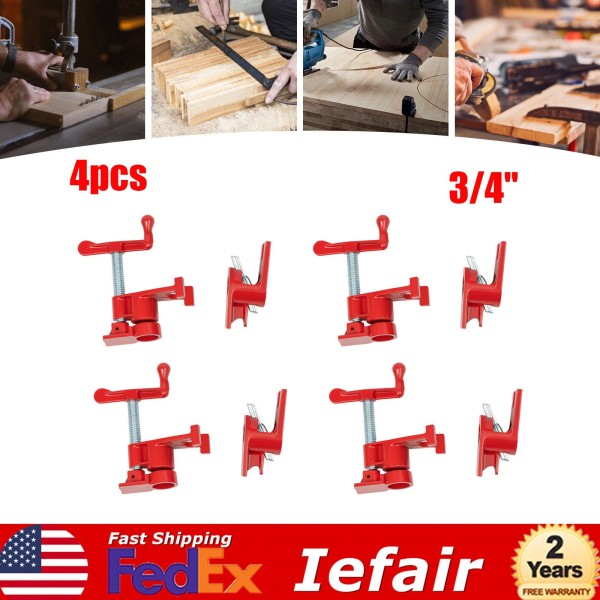 Unbranded (4 Pack) 3/4" Heavy Duty Wood Gluing Pipe Clamp