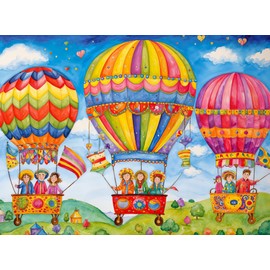 Cross & Glory - Rompecabezas de 1000 piezas para adultos y niños a partir de 12 años | Imagen vibrante de fantasía de globo de aire caliente | Mejores rompecabezas nuevos