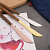 BRIIEC 20-piece Wood Silverware Set for 4, Include Knife Fork