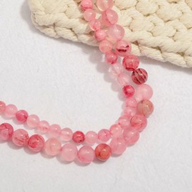 vanilla mountain Natural Pink Afghan Jade Natural Stone Beads for Compassion & Nurturing - 6mm