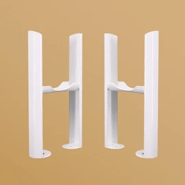 NRG White Floor Mounting Radiator Leg Kit for Traditional 3 Column Radiator