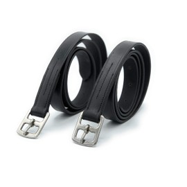 Astile Equestrian Leather Stirrup Leathers Adults Or Childs Black Brown Color Strong Leather With Soft Finish (54-Inch, Black)