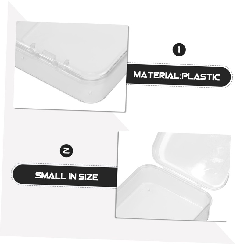 jojofuny 1 Set Mini Beads Storage Box Transparent Jewelry Organizer