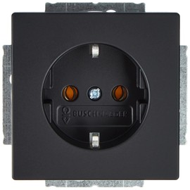 Busch-Jaeger Busch-Jaeger 20 EUC-885 SCHUKO Steckdosen-Einsatz Schwarz Matt future linear 2CKA002011A3883