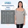 USBD Premium Port Access Chemo Tshirt Recovery Dual Access Tee