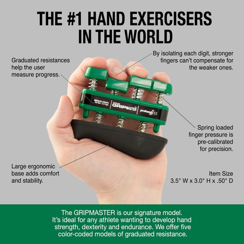 Gripmaster Ejercitador médico para Manos y Dedos
