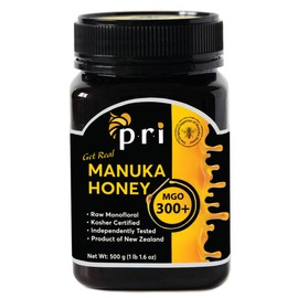 P.R.I Manuka Honey MGO 300+, Elevated‑Potency Monofloral New Zealand Honey, Cool‑Processed & 100% Traceable (500g/1.1lb)