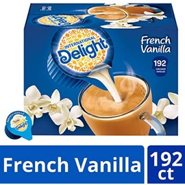 International Delight Coffee Creamer Singles, French Vanilla, 192 Count