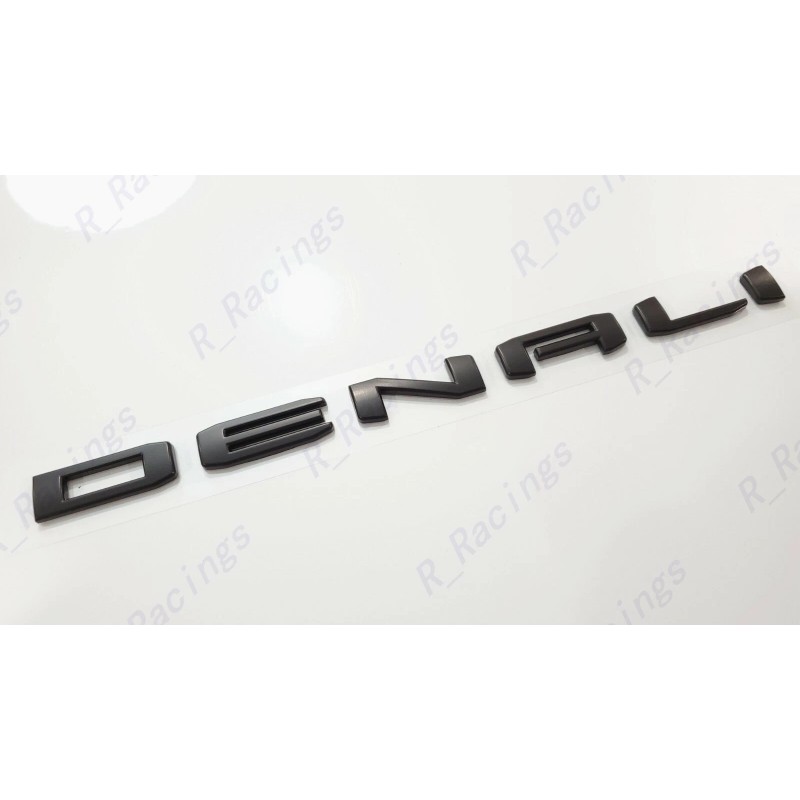 GMC 1pc Matte Black Rear DENALI Emblems Letters Fit 2021-2023