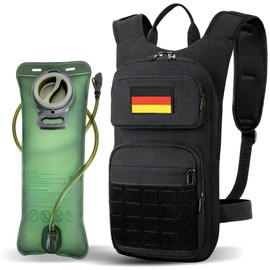 Jueachy Hydration Backpack with 3L TPU Hydration Bladder: Ski Backpack Bicycle Backpack Small for Women Men Molle Military Motorcycle Backpack Tactical Running Backpack for Bicycle Running Cycling Hiking Jogging