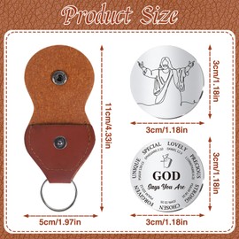 Luvsweets Christian Gifts Pocket Hug Keychain Inspirational Bible Verse Confirmation Religious Scripture Gifts for Men Women Teen Girls Boys, Birthday Christmas Valentines Easter Basket Stuffers