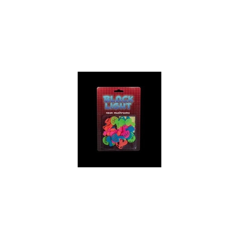 Blacklight Neon Mushroom Pieces- 24pc