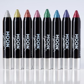 Moon Glitter Holographic Glitter Paint Pen / Body Chalk Make-Up for Face and Body 3.5 g Red