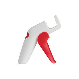 Chef'n QuickPit Cherry Stoner & Olive Pitter, Remove Fruit Stones Quickly & Easily, Red & White, 21.5 x 7 x 9 cm