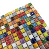 Hominter Colorful Ceramic Mosaic Mini Square Glossy Porcelain Tile for