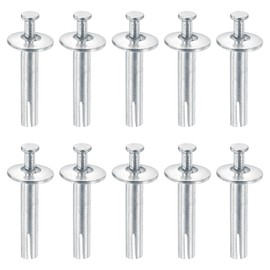 DTGN 1/4" x 1"(D x L) Drive Expansion Anchors - 100Pack - Good for Concrete Drywall - Carbon Steel Hammer Drive Nail - Silver