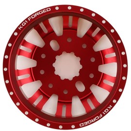 CEN Racing KG1 KD004 CNC Aluminum Rear Dually Wheel (Silver/RED/Blue/Gunmetal anodize, 2pcs, w/Cap and Decal, Screws) - Cen Racing KAOS DL-Series F450 SD RC Car Upgrade Wheel Parts (RED)