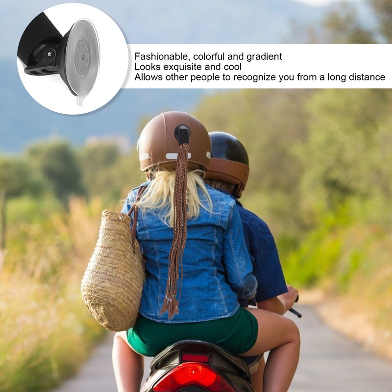 Colorful Stylish Motorcycle Helmet Ponytail Helmet Dreadlocks Braids with Suction