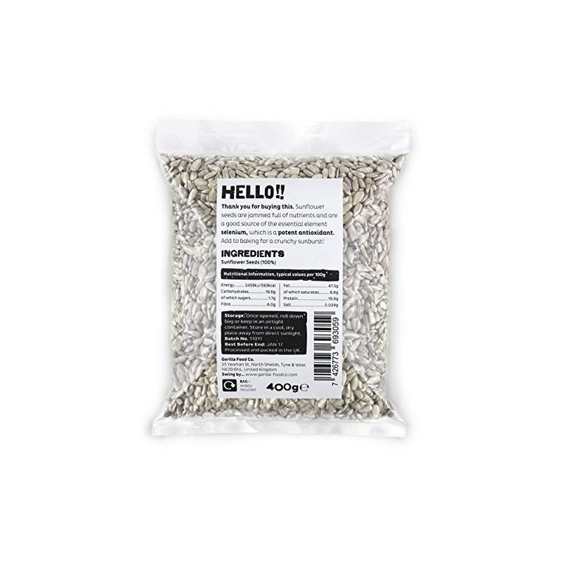 Gorilla Food Co. Sunflower Seeds - 400g