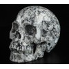 Skullis 5.0”Larvikite Crystal Skull, Hand Carved Gemstone Fine Art Sculpture,