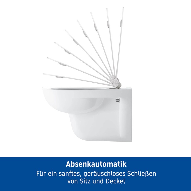 Duravit 0067390000 D-Code Toilet Seat and Cover, White Finish