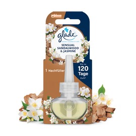 Glade Glade electric scented oil Nachfüller, elektrischer Raumduft mit Duftöl, Sensual Sandalwood & Jasmine, 1er Pack (1 x 20 ml)