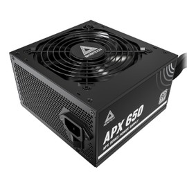 MONTECH APX 650W-Non-Modular Power Supply-80 Plus White Certified-Intel ATX12V-DC-to-DC Converter Technology- Flat Cable Design to Enhance Thermal efficiency-120mm Fan- 5-Year Warranty (APX 650W)