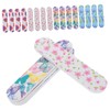 Healvian 80pcs Nail Sponge Files Butterfly Heart and Leaf Patterns