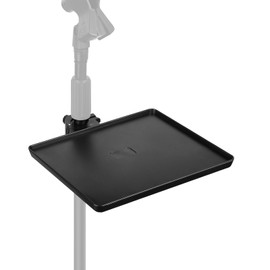 Geekria for Creators Microphone Stand Tray, Clamp Rack, Adjustable Rack Holder (Small)