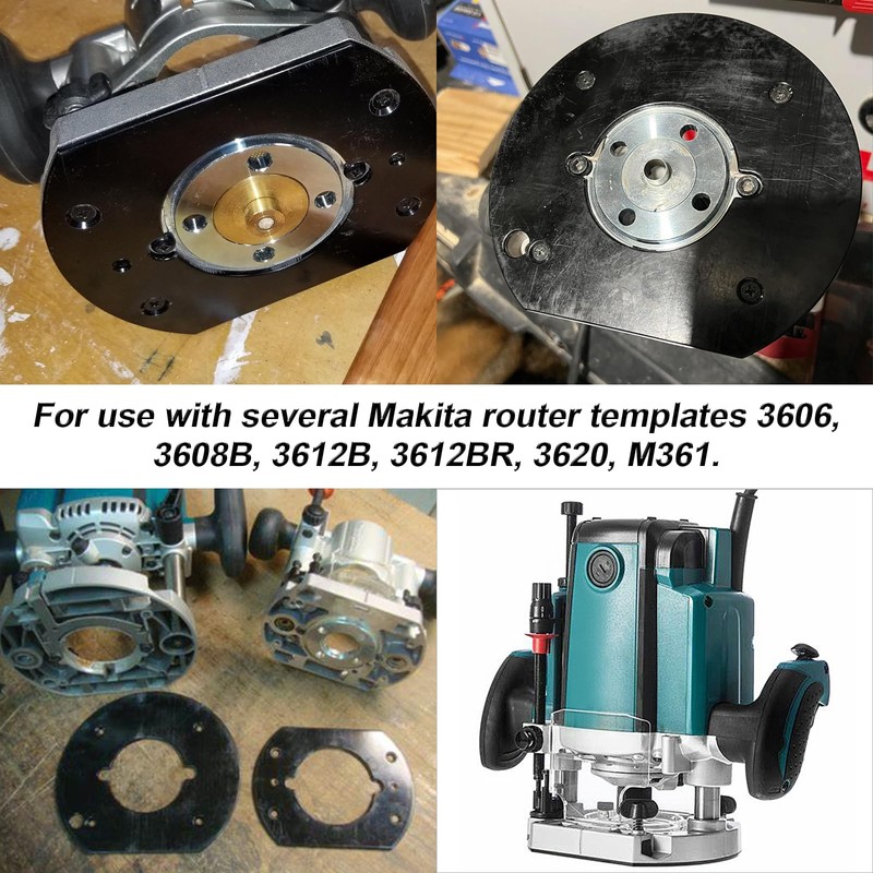 (2 Pack) Template Guide Adapter Compatible with Makita Router 3612B