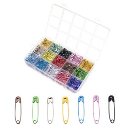 Safety Pin, Lock, Safety Pin, Color, Cotter Pin, Safety Pin, Fashionable, Small, Carpet Pin, Stainless Steel Metal, DIY Crafts, Handmade, Convenient to Carry, Storage Case Included (Colorful)