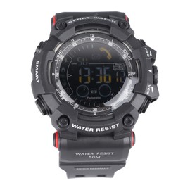 Men Digital Watch LED Backlight Multi Functional Water Resistant Watch with Timer Pedometer