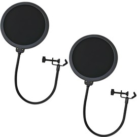 fogman Pop Guard Pop Filter Pop Blocker Recording Easy Black Set of 2