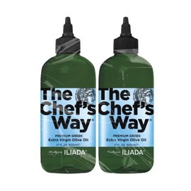 ILIADA The Chef’s Way Greek Extra Virgin Olive Oil Twin Pack (2x 500ml) | Precision Squeeze Bottle |100% Greek | Monovarietal Koroneiki | Cold-Pressed | Polyphenol Rich | Chef's Favorite