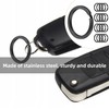 20 Pcs Black Keyring,25 mm Black Flat Split Heavy Duty