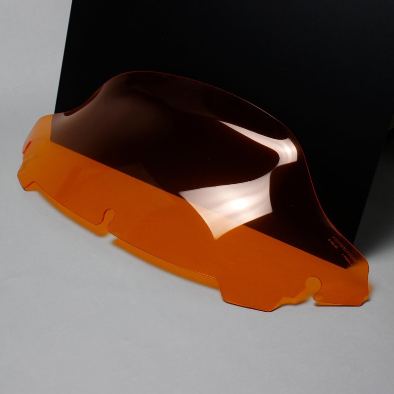 POWER JAMES Orange PMMA Acrylic 7.0" Height Windshield Windscreen for