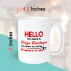 Adventure Film Character Mug, 15 Oz, Hello My Name is