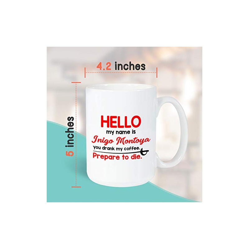 Adventure Film Character Mug, 15 Oz, Hello My Name is