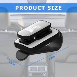 Sunglasses Holders for Car Sun Visor, Statue of Liberty Upgrade Metal Flag Glasses Holder, Multifunction Eyeglasses Hanger Mounted with Ticket Card Clip, Universal for SUV Pickup Truck (Black/Silver)