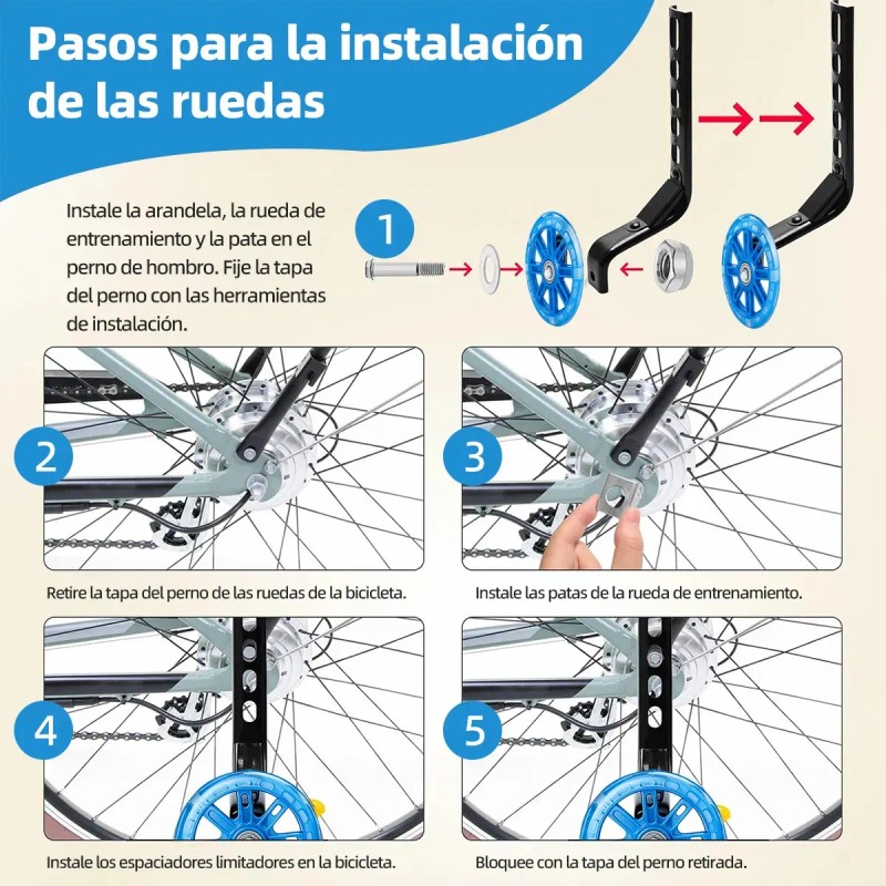 Rueditas para bicicleta ninos Mirrend llantas entrenadoras 12 14 16