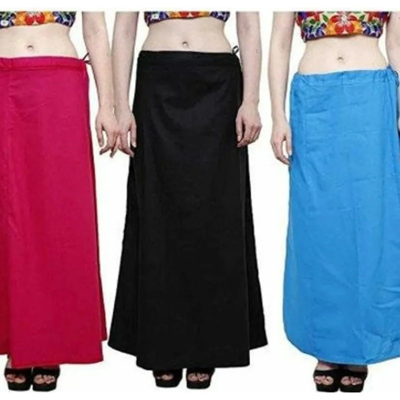Estationeryhouse Cotton Indian Petticoat Underskirt for Sarees (Maroon)