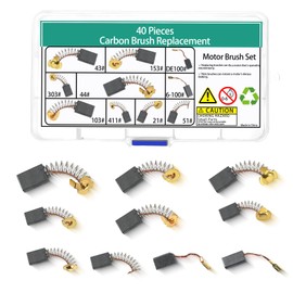 40Pcs Carbon Brushes Set for Electric Motor,10 Sizes, Each 4Pcs,Ideal Replacement Motor Kit for Repairing Power Tools,Suitable for DIYers and Maintenance Workers