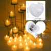 Toolzia LED Heart Tealight Candles with Artificial Rose Petals, 24-Piece