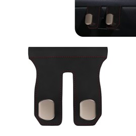 Zeathery Car Glove Box Hooks, 2-in-1 Alloy Thickened Suede Anti-slip Hooks, Clip-in Front Co-driver Organizer Decoration, Universal for Most Cars, SUVs, Trucks (Black)