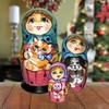 Friendship Cat and Dog 3-Nest Matreshka Wooden Nesting Dolls Set
