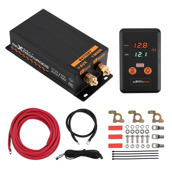 maXpeedingrods 300AMP Dual Battery Isolator Kit 12V 24V with Intelligent