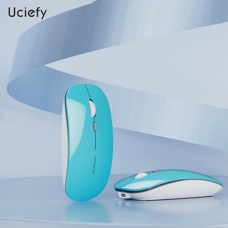 Uciefy Q5 Slim Rechargeable Wireless Mouse, 2.4G Optical Silent Ultra