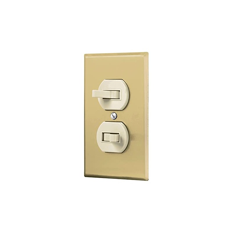 Volteck PA-APDO-SA, Placa armada 2 interruptor sencillo, línea Standard, aluminio