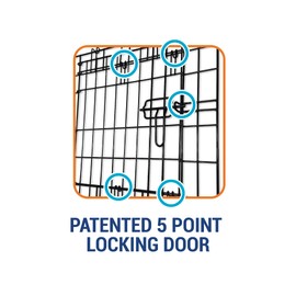 Precision Pet Products One Door Provalue Wire Dog Crate, 42 Inch, For Pets 70-90 lbs, With 5-Point Locking System