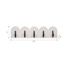 Sagebrook Home White 24" Wall Hooks - Elegant 5-Arch Design,
